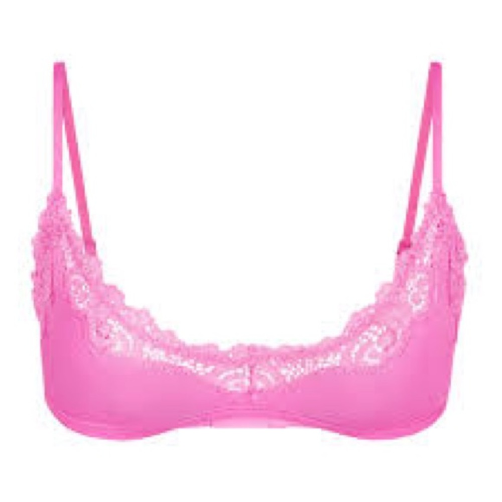 Skims FITS EVERYBODY LACE SCOOP BRALETTE | NEON ORCHID